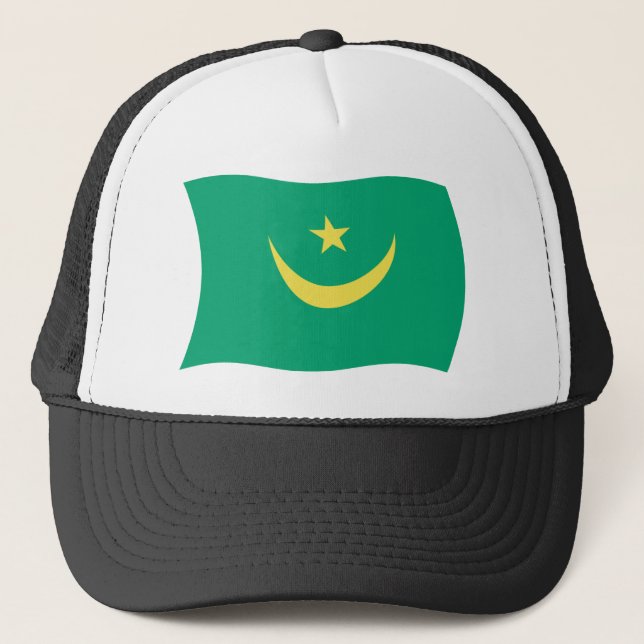 Camionero Gorra de la bandera de Mauritania (Anverso)