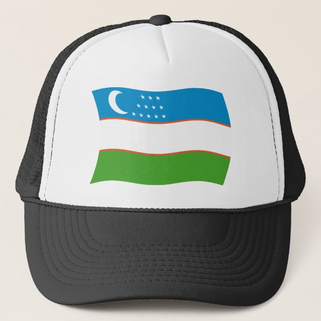 Camionero Gorra de la bandera de Uzbekistán (Anverso)