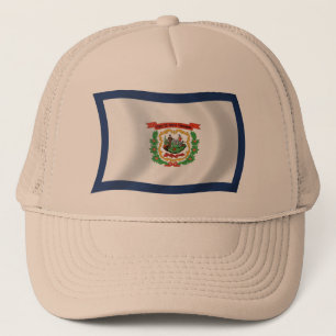 Camionero Gorra de la bandera de Virginia Occidental