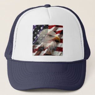 Camionero Gorra de la bandera del águila estadounidense