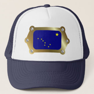 Camionero Gorra de la bandera enmarcada de Alaska