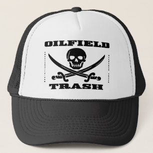 Camionero Gorra de la basura del campo petrolífero, cráneo