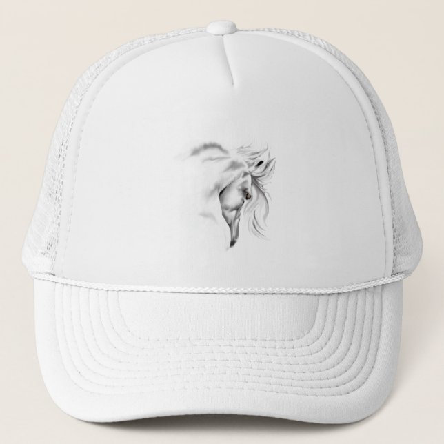 Camionero Gorra de la cabeza de caballo de Whte (Anverso)