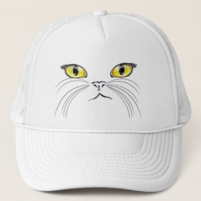 Camionero Gorra de la cara del gato (Anverso)