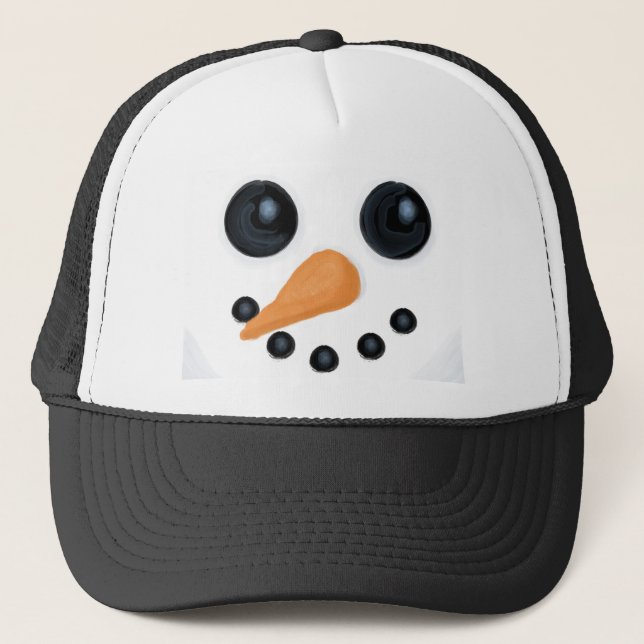 Camionero Gorra de la cara del muñeco de nieve (Anverso)