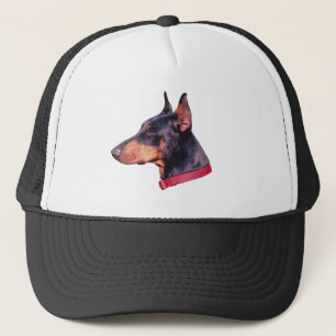 Camionero Gorra de la cara del Pinscher del Doberman