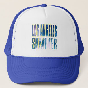 Camionero gorra de la carta de verano "Los Ángeles azul"