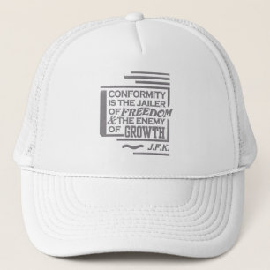 Camionero Gorra de la cita de JFK - elija el color