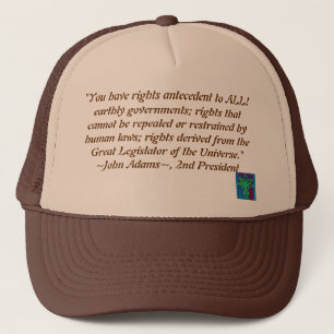 Camionero Gorra de la cita de John Adams