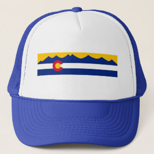 Camionero Gorra de la cordillera de la bandera de Colorado