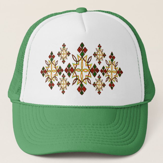 Camionero Gorra de la Cruz Meskel de Etiopía (Anverso)