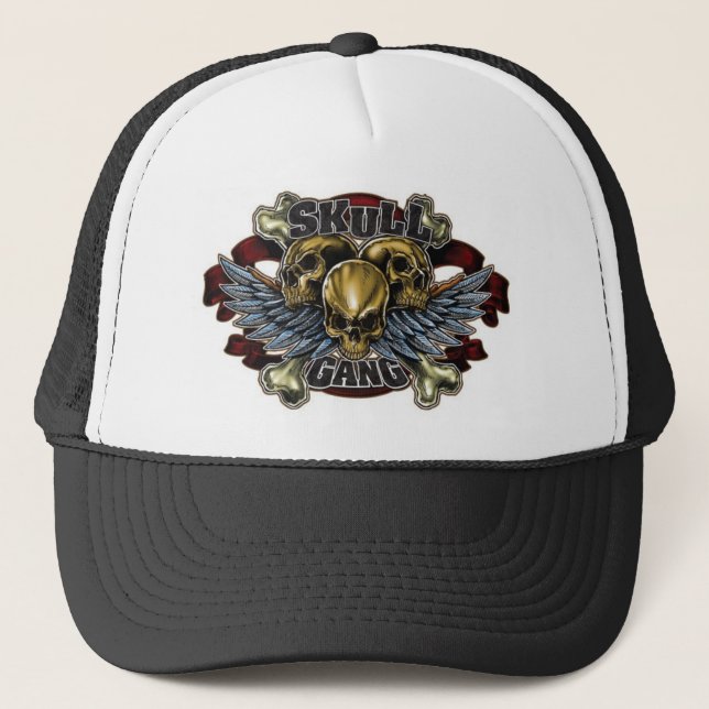 Camionero Gorra de la cuadrilla del cráneo (Anverso)