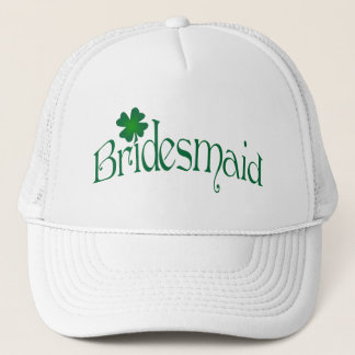 Camionero Gorra de la dama de honor verde esmeralda y blanca