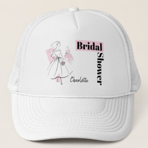 Camionero Gorra de la ducha de novia del grupo rosa de la no