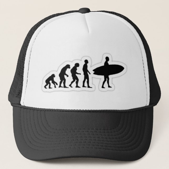 Camionero Gorra de la evolución de la persona que practica (Anverso)