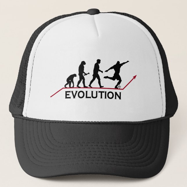 Camionero Gorra de la evolución del fútbol (Anverso)