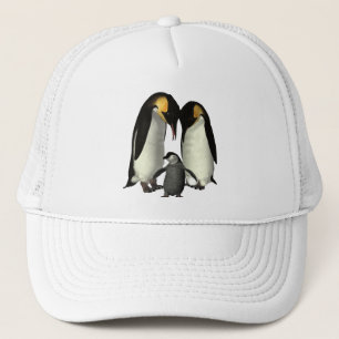 Camionero Gorra de la familia del pingüino
