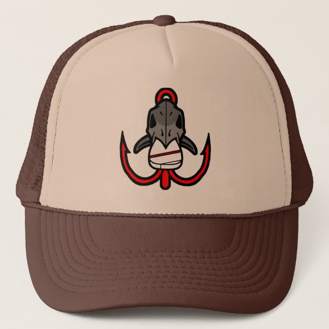 Camionero Gorra de la furia de la pesca de la escuela vieja (Anverso)