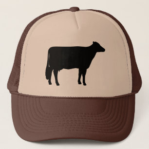 Camionero Gorra de la granja Holstein Cow Silhouette