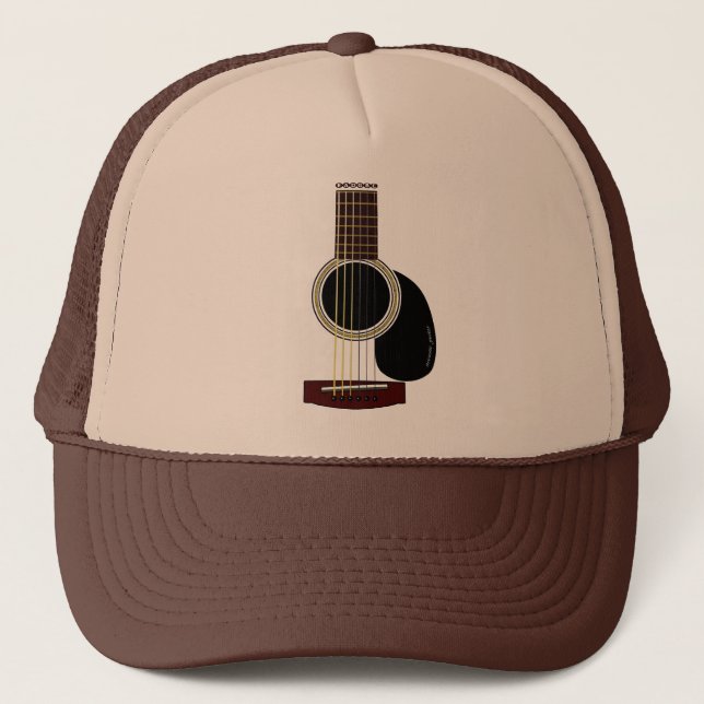 Camionero gorra de la guitarra acústica (Anverso)