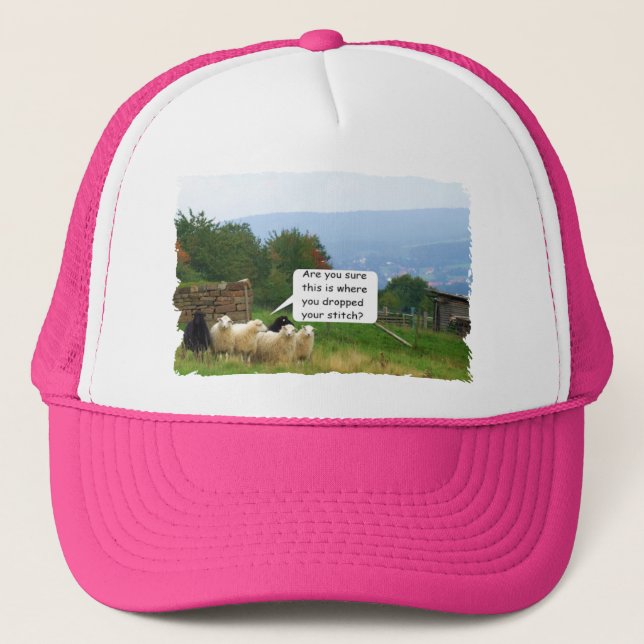 Camionero Gorra de la malla de las ovejas de la puntada del (Anverso)