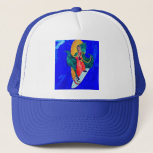 Camionero gorra de la monja que practica surf