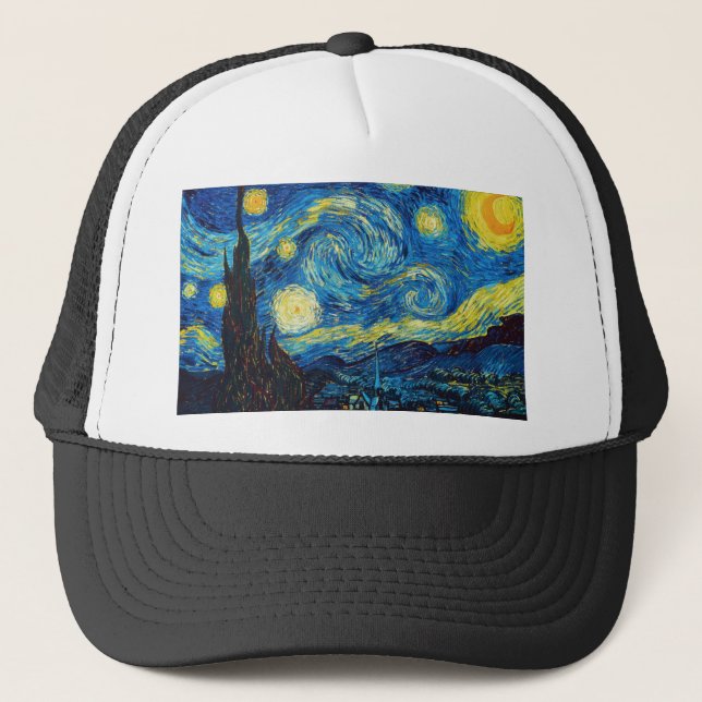 Camionero Gorra de la noche estrellada de Van Gogh (Anverso)