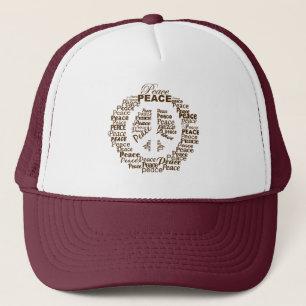 Camionero Gorra de la paz - marrón