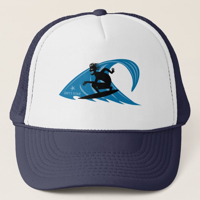 Camionero Gorra de la persona que practica surf de Wildman (Anverso)