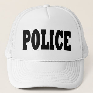 Camionero Gorra de la policía - texto negro