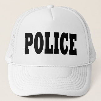Camionero Gorra de la policía - texto negro