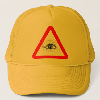 Camionero gorra de la señal de peligro del illuminati