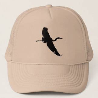Camionero Gorra de la silueta del Egret 1 del vuelo