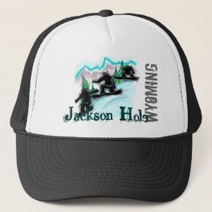 Camionero Gorra de la snowboard de Jackson Hole Wyoming