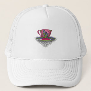 Camionero Gorra de la taza de té de la mariposa