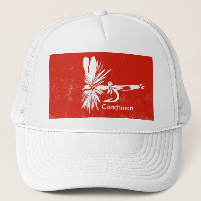 Camionero Gorra de la Vuelta Clásica "Coachman Real en Rojo" (Anverso)