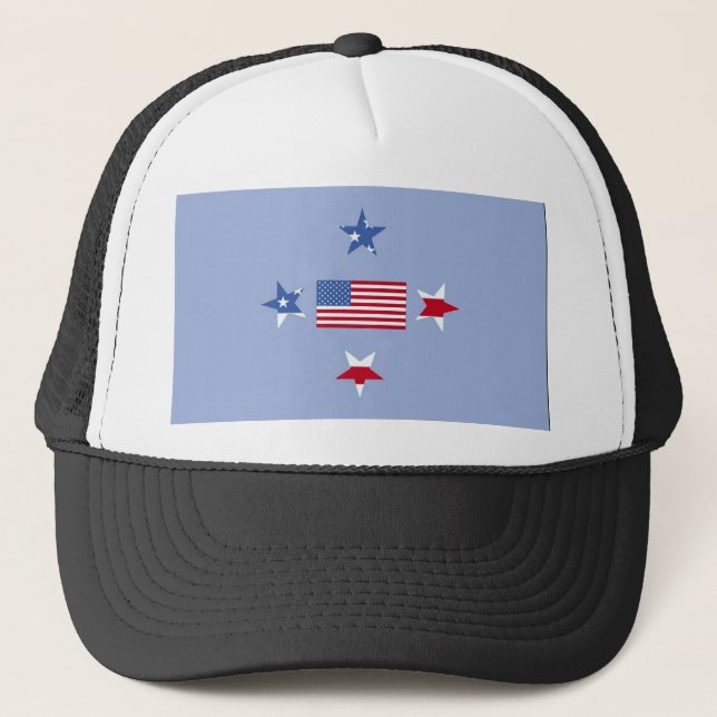 Camionero Gorra de las estrellas patrióticas (Anverso)