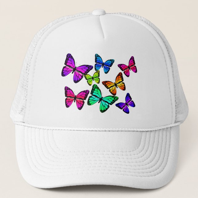 Camionero Gorra de las mariposas (Anverso)