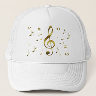 Camionero Gorra de las notas musicales del oro