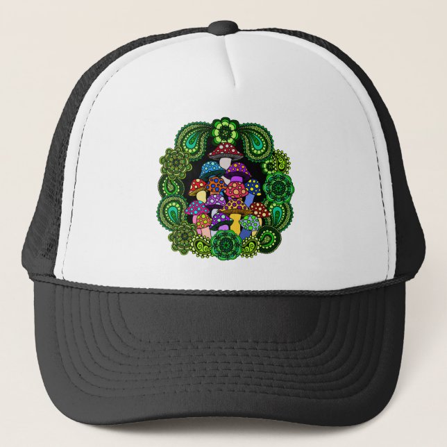 Camionero Gorra de las setas (Anverso)