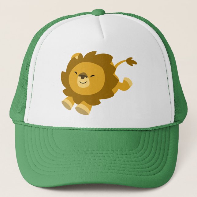 Camionero Gorra de león de Personalizado estático lindo (Anverso)