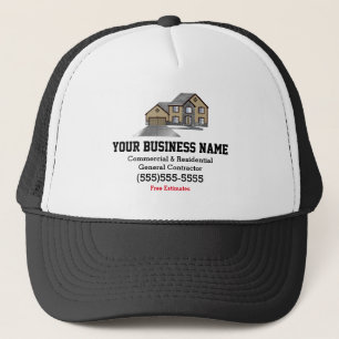 Camionero Gorra de logotipo comercial de contratista de cons