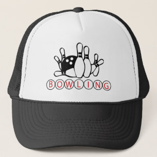 Camionero Gorra de los aficionados a la pelota de boliche y