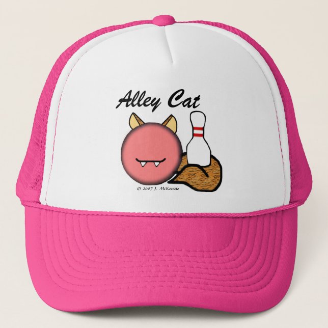 Camionero Gorra de los bolos del gato callejero (Anverso)