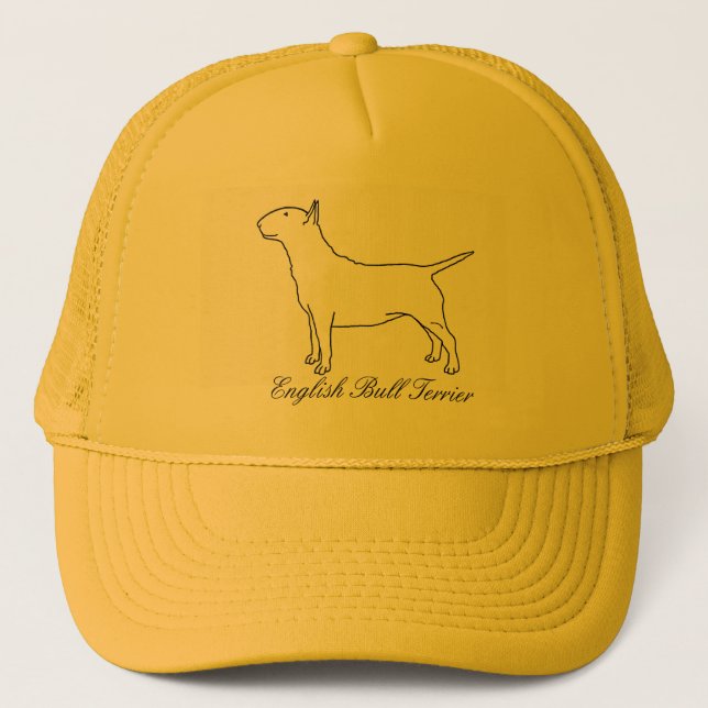 Camionero Gorra de los camioneros de bull terrier del inglés (Anverso)