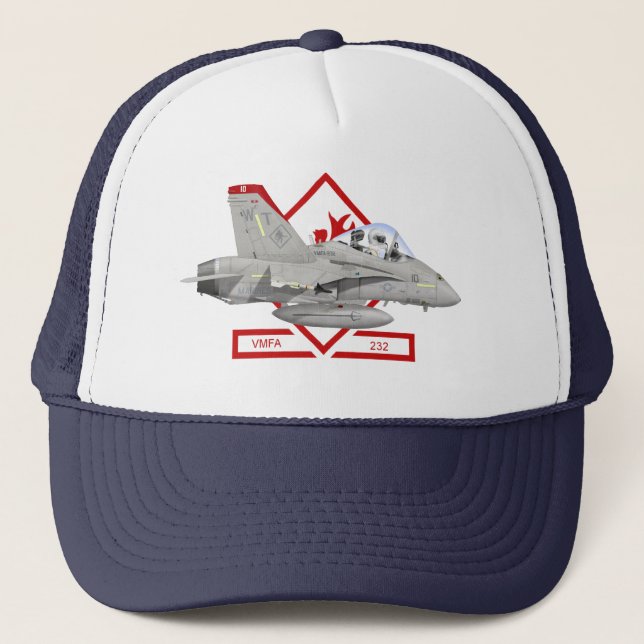 Camionero Gorra de los diablos rojos VMFA-232 (Anverso)