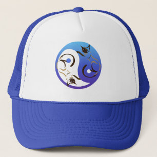 Camionero Gorra de los gatos siameses de Yin Yang