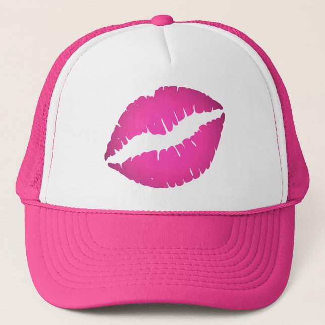 Camionero Gorra de los labios rosados (Anverso)