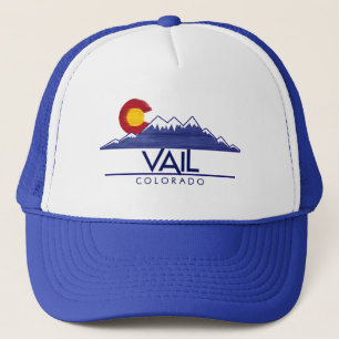 Camionero Gorra de madera de montañas de Vail Colorado