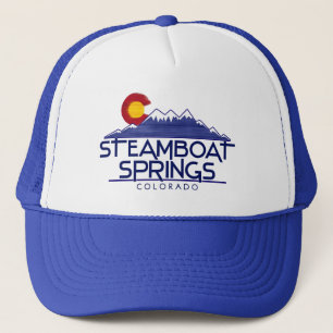Camionero Gorra de madera de montañas Steamboat Springs Colo